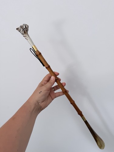 Vintage italian shoe horn - horn, with