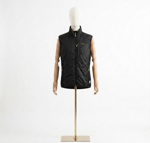Authentic mens kjus black vest - black,