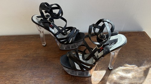 Clear platform stripper heels - clear,