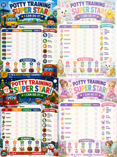 Potty training progress chart - potty,