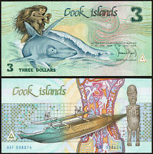 COOK ISLANDS 3 DOLLARS P3 1987 UNC