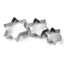 3pcs Star Cookie Cutter Stainless Steel Metal Biscuit Pastry Baking Utensil