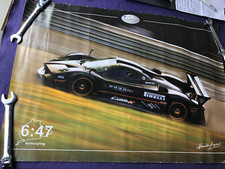 PAGANI ZONDA R - 2010 RECORD BREAKING NURBURGRING TIME 6:47 POSTER " REDUCED "