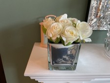Vase of artificial  flowers