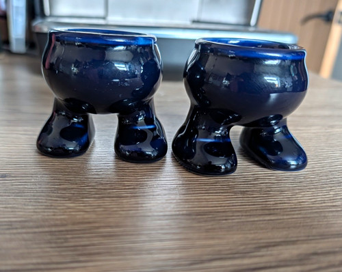 Blue glazed ceramic - blue,