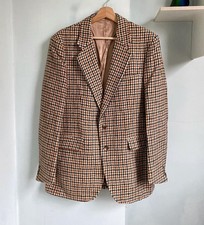 Vtg harris tweed blazer jacket - tweed,