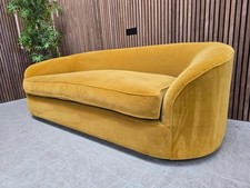 Soho Prototype Connall 3 Seater Sofa In Yellow Cotton Velvet RRP:£3995