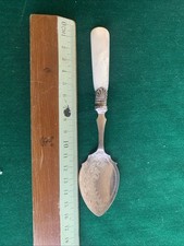 1907 Sheffield Silver And Pearl Handle Silver plate Spoon