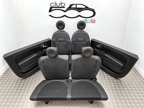 Fiat 500 seats black - seats,
