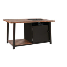 Gas Fire Pit Faux Wood Coffee