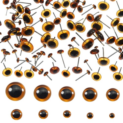 100pcs deep brown glass eyes - glass,