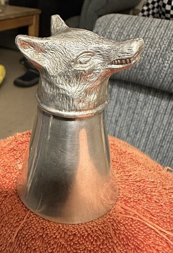 Bright pewter fox stirrup - r,