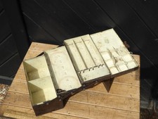 Antique A.Carter & Co. Cantilever Fishing Tackle box - small inner compartments