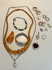 Vintage Jewellery Joblot Bundle - Necklaces, Rings, Earrings, Bracelets, Pendant