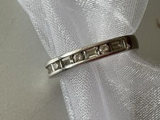 QVC Diamonique half eternity ring multi cuts size K used very good condition