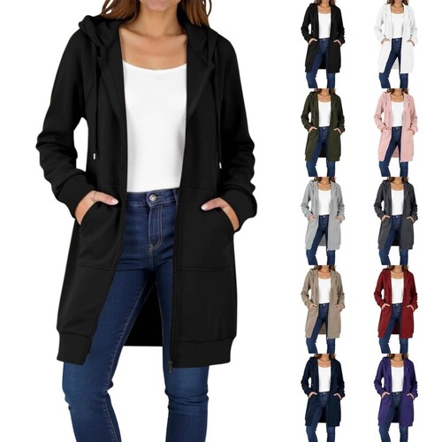 Women long sleeve hoodie - long, tops