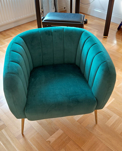 Green velvet upholstered - green,