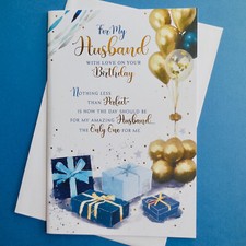 Husband Birthday Card Gold