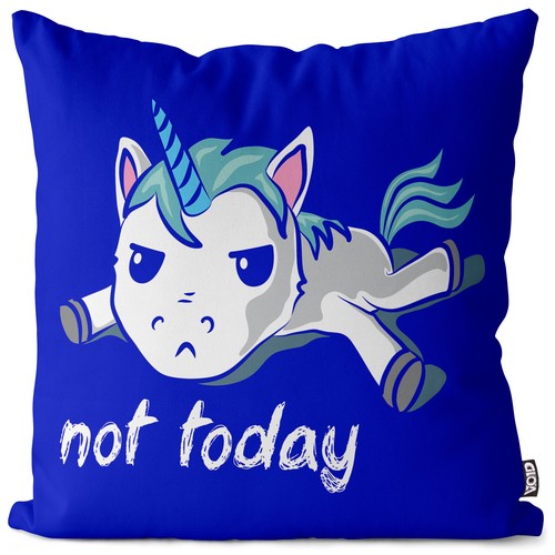 Not today unicorn cushion - not,
