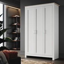 Matte 3 Door Wardrobe White