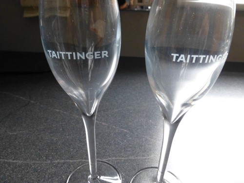 Taittinger champagne glasses - taittinger,
