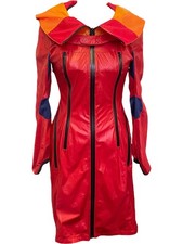 Junya Watanabe Red Mesh High Collar Zip Jacket Colourful Hooded - Size S