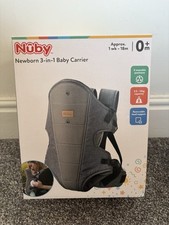 Nuby Newborn 3-in-1 Baby Carrier 0+m - In Original Box - Used Only Twice