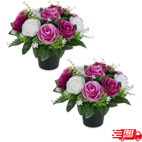 Artificial grave flowers pots - grave,