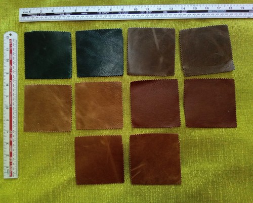 10x assorted real leather - real,