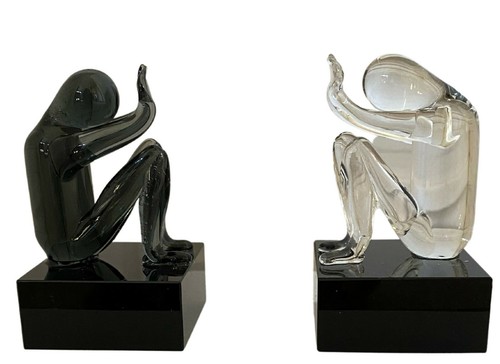 Blown glass human figurine - glass,