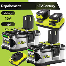 For RYOBI P108 18V 6.0Ah One+ Plus 8.0Ah High Capacity 18 Volt Lithium Battery A