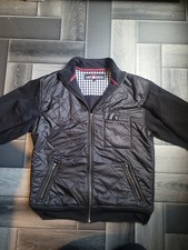 Mish Mash Coat Jacket Men's Size Large Black Cotton/Polyester Blend Full Zip