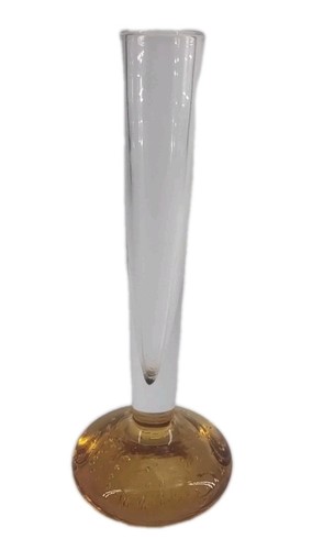 Vintage orange glass bud vase - vintage,