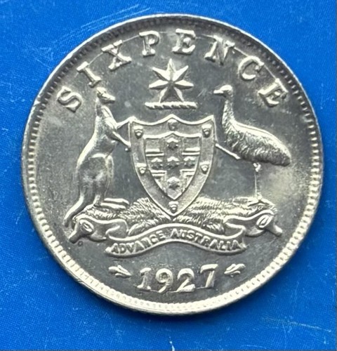 1927 australia sixpence - australia,