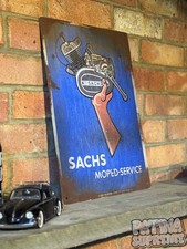 Sachs moped service sign - moped,