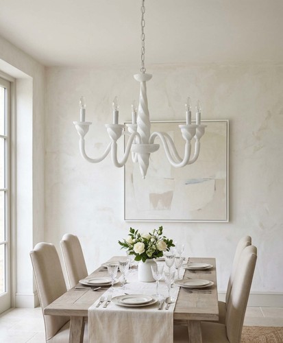 Contemporary white shabby chic - contemporary,