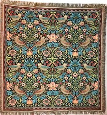 WILLIAM MORRIS STRAWBERRY THIEF 60" BELGIAN TAPESTRY TABLE CHAIR BED THROW 7180