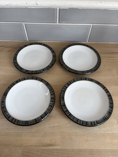 Denby jet stripe side plates - jet,