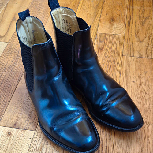 Men loake black leather - loake,