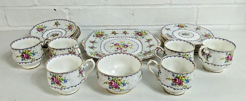 Petit point tea set - point,