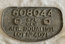 Cast Aluminium D Wagon Plate