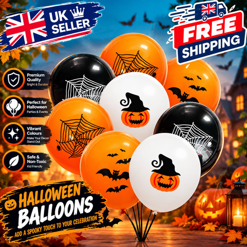 12pcs halloween ghost - halloween, balloons