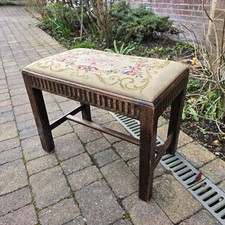 Vintage wooden stool bench - wooden,