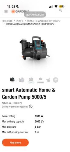 Gardena smart automatic pump - gardena,