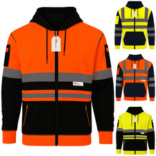 Hi Vis Zip Hoodie EN20471