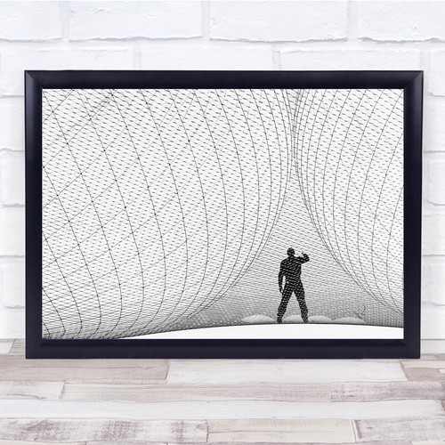 Black and white abstract wire - and,