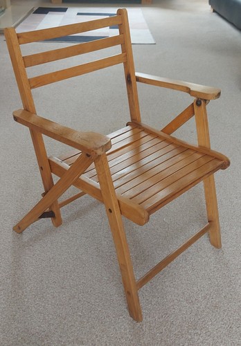 Antique solid wood folding - solid,