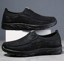MENS LEATHER SLIP ON WALKING