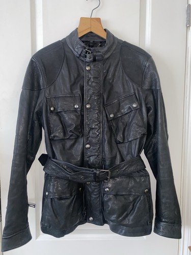 Belstaff black leather - belstaff,
