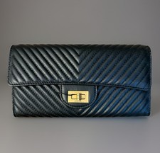 CHANEL 2.55 BLACK CHEVRON